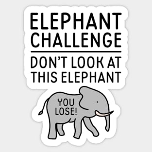 Elephant Challenge Sticker